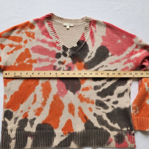 Lisa Todd Catching Rays Sweater V Neck Oversized Colorful Boho Soft Cute Small - Picture 7 of 12